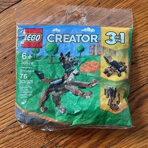 NEW Lego Creator 3 In 1 German Shepherd Dog Animal 76 Pieces Bag #30578
